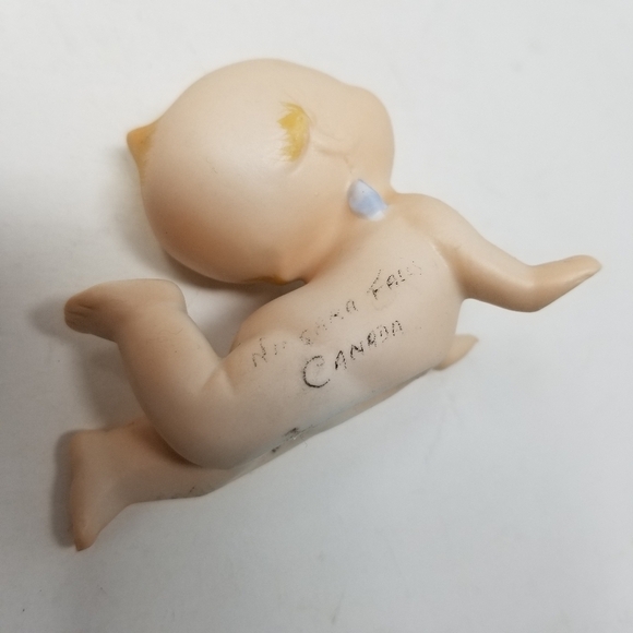 Vintage Kewpie Doll Figurine Lefton Japan Sad Face Baby Bisque Porcelain 60s - Picture 4 of 9